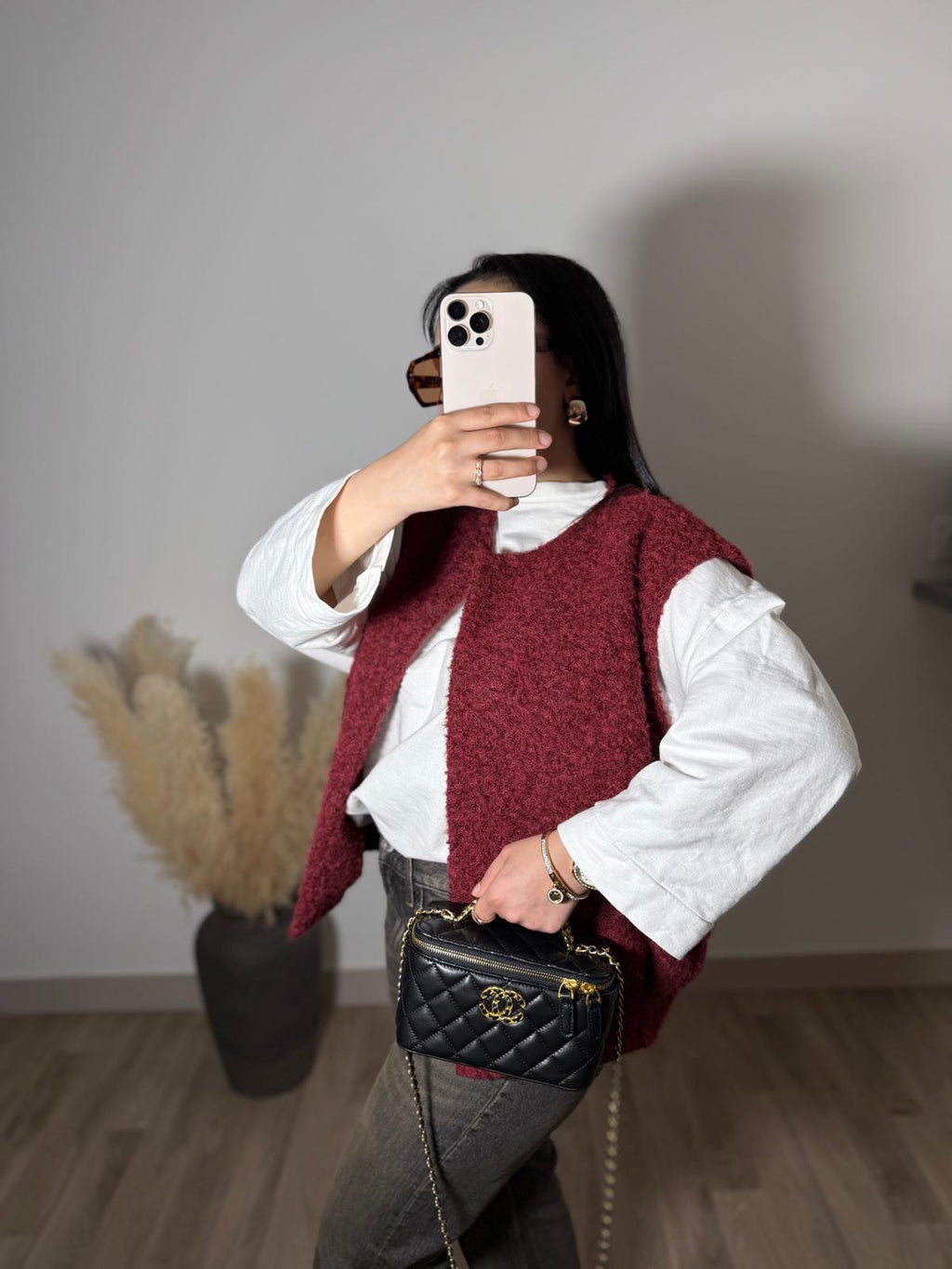 Veste sans manche bordeaux