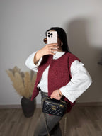 Veste sans manche bordeaux