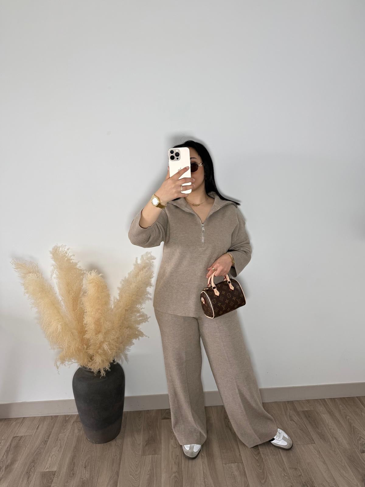 Ensemble en Laine à Zip