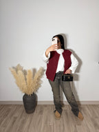 Veste sans manche bordeaux