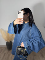 Ensemble en jean bleu foncé