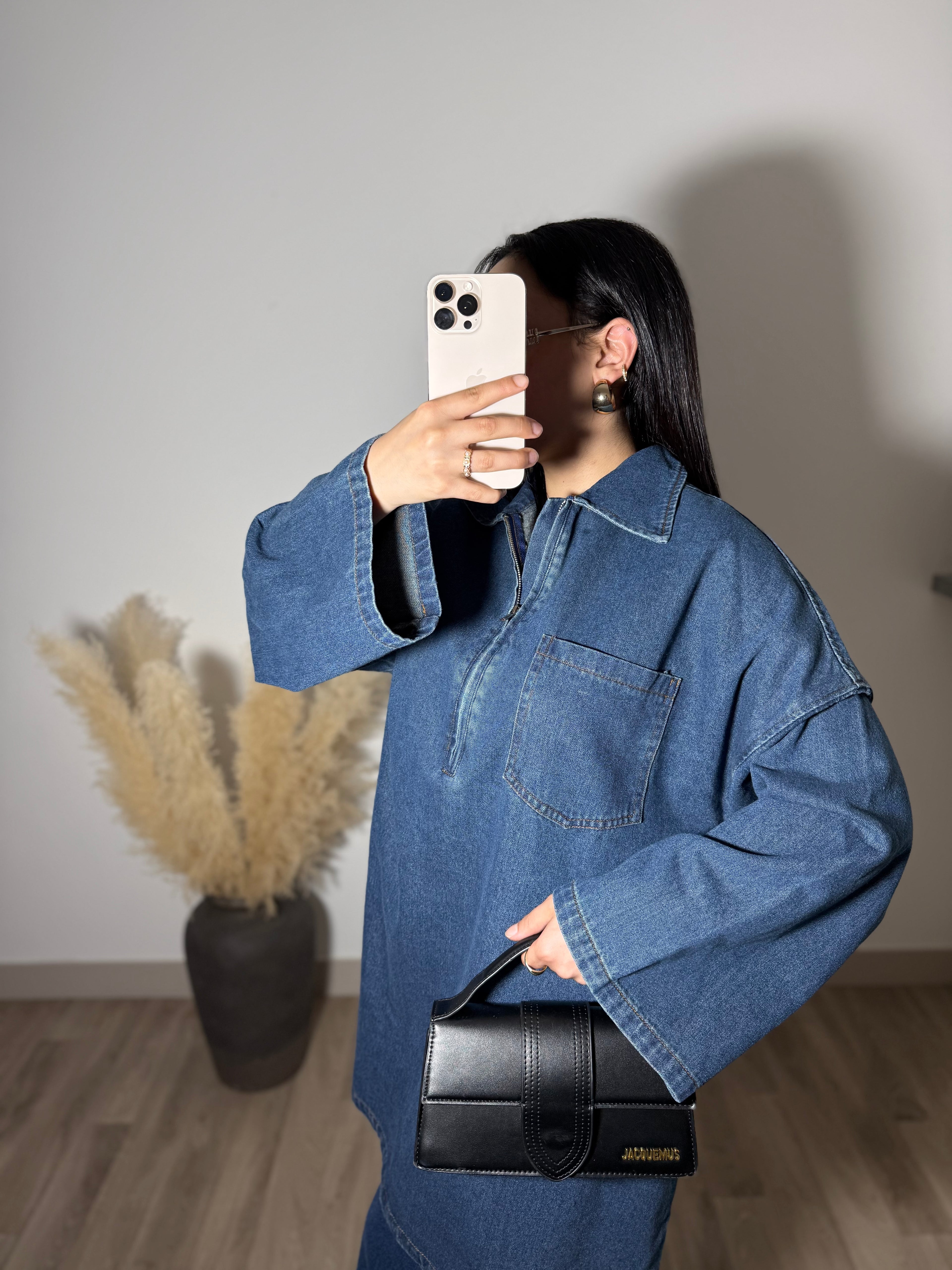 Ensemble en jean foncé zip